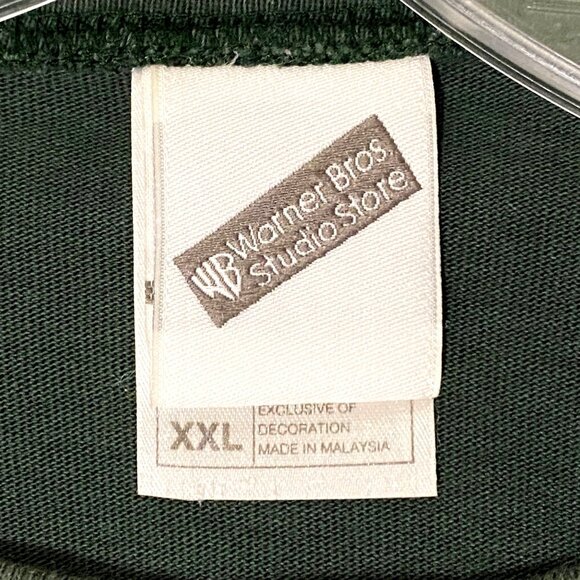 Vintage Y2K Warner Bros Taz Men's T-Shirt XXL Green Tasmanian Devil Pop Culture - Picture 4 of 5